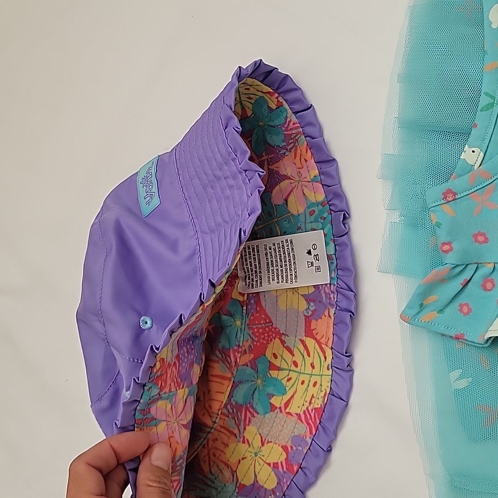 SET OF NEW OKIE DOKIE Dress. Color Angel Blue And UVSKINZ Reversible Hat Used. - Picture 17 of 17